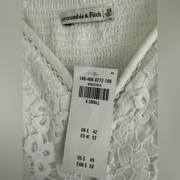 Abercrombie & Fitch White Lace Top - Picture 2 of 3